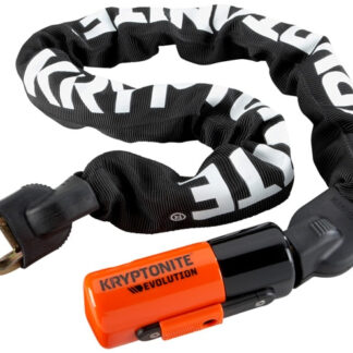 Kryptonite Evolution 1090 Integrated Chain 10 mm X 90 Sold Secure Gold 90CM Black / Orange