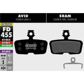 Galfer Standard Bike Disc Brake Pad - Avid - Code R / SRAM - Code R/RSC/Guide RE