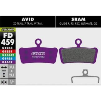 Galfer e-Bike Disc Brake Pad - Avid - XO Trail / SRAM - Guide R/RS/RSC/G2
