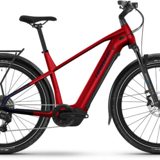 Haibike Trekking 7 Crossbar Electric Trekking Bike XL / 55CM fruity red/blue - gloss