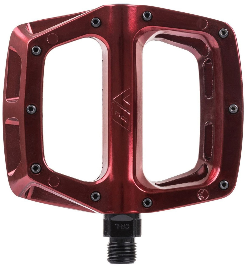 DMR V8 Flat Pedals 95MM X 100MM Electric Red - Cycles UK