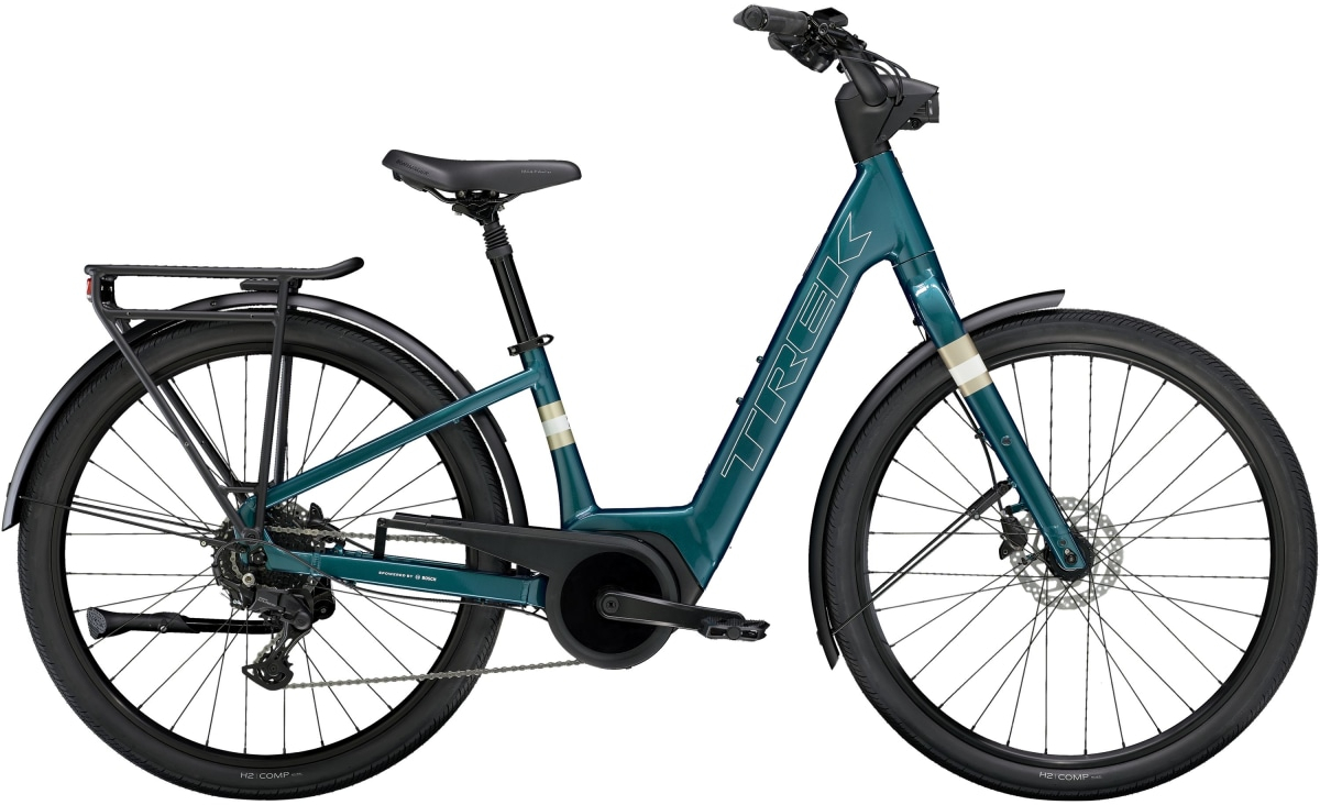 Trek 2026 Verve+ 2 Lowstep Gen 3 400Wh Electric Bike L DARK AQUATIC - Cycles UK