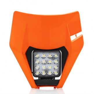 Acerbis High Power Headlight Mask & LED Light - KTM EXC/ EXC-F 2017-19 - Orange
