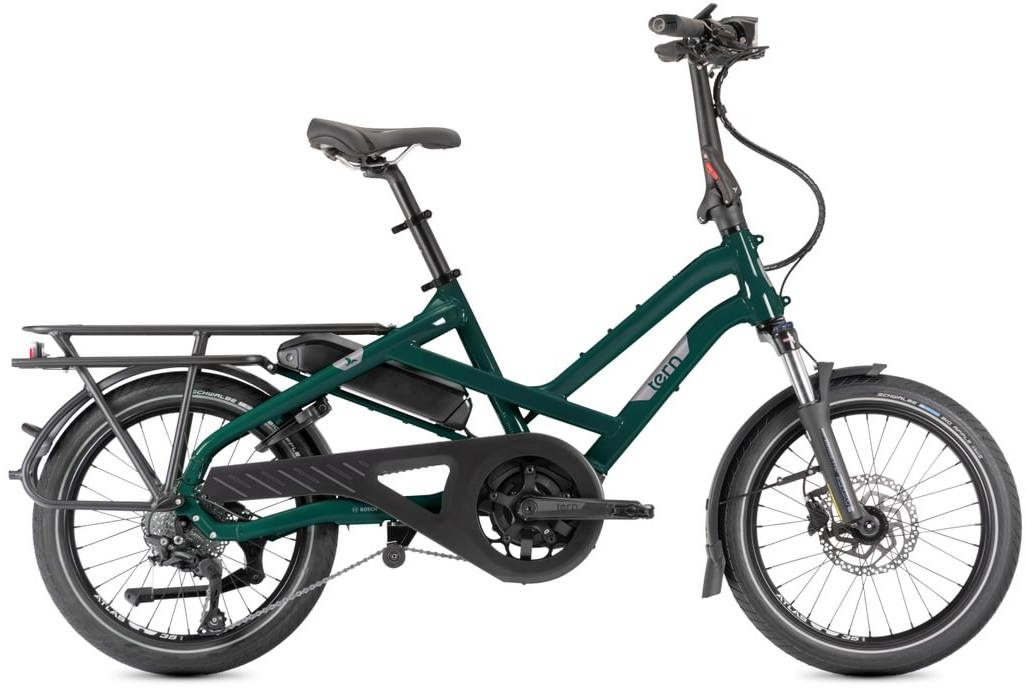 Tern HSD P10 Compact Cargo Bike Blue-Green - Cycles UK