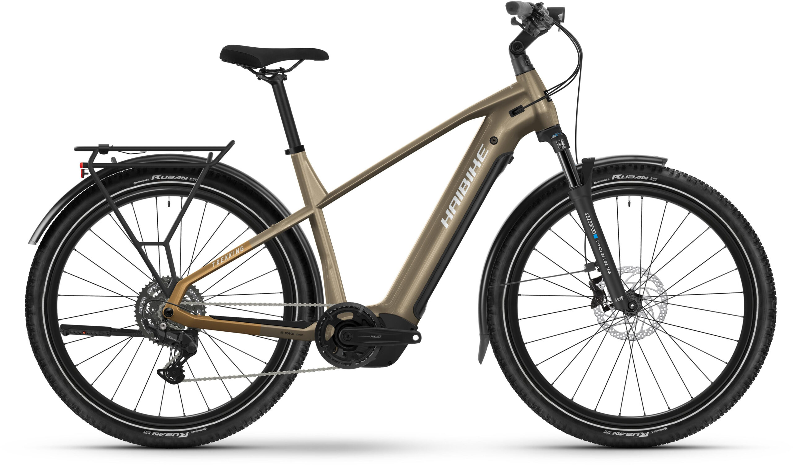 Haibike Trekking 6.5 Crossbar Electric Trekking Bike XL / 55CM toffee/sand/silver - gloss - Cycles UK