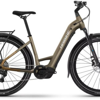 Haibike Trekking 6.5 Low Step Electric Trekking Bike LARGE / 50CM toffee/sand/silver - gloss - Cycles UK