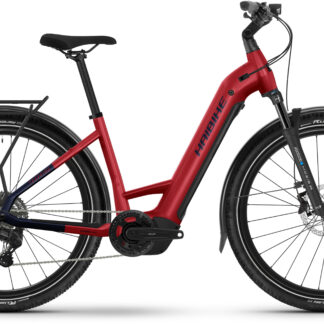 Haibike Trekking 7 Low Step Electric Trekking Bike LARGE / 50CM fruity red/blue - gloss - Cycles UK