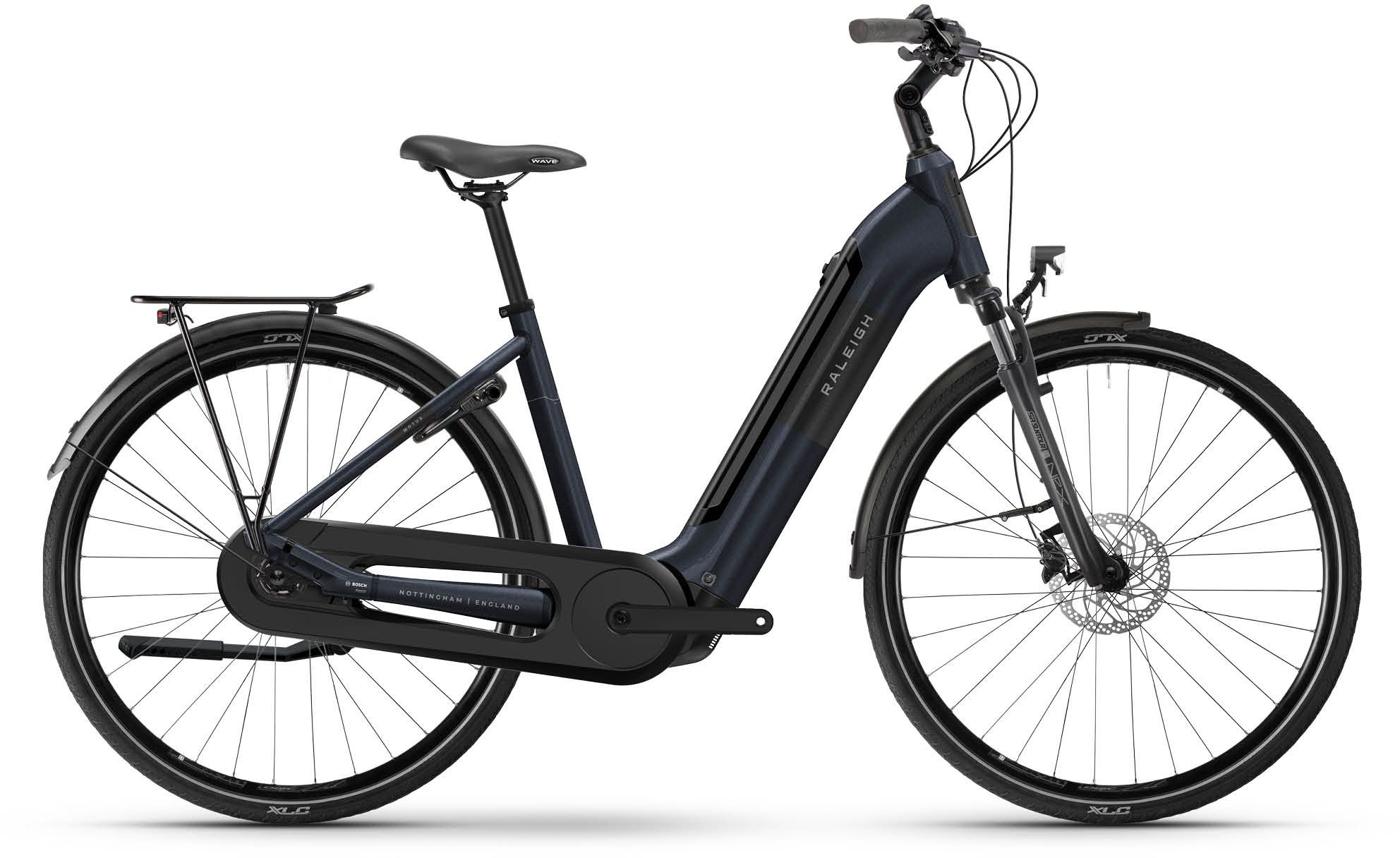 Raleigh Motus Hub Gear Electric Hybrid Bike L / 56CM Nightblue Gloss - Cycles UK