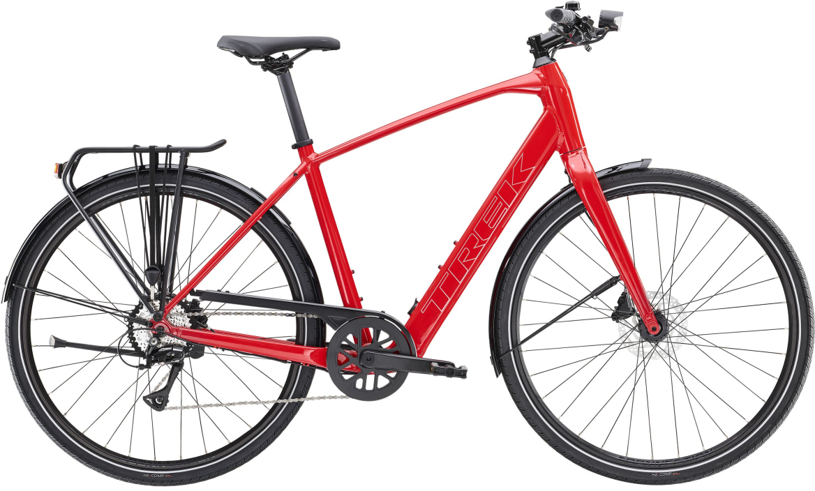 Trek 2026 FX+ 2 LT Electric Hybrid Bike XL VIPER RED - Cycles UK