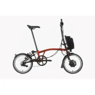 Brompton Electric C-Line Explore High Bar Electric Folding Bike 2022 Flame Lacquer