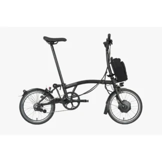 Brompton Electric C-Line Explore Mid Bar Folding Bike 2023 Black