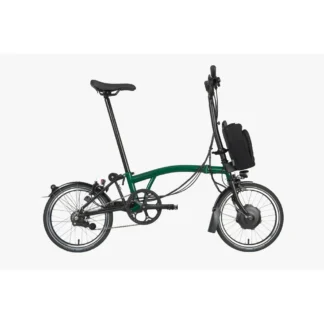 Brompton Electric C-Line High Bar Folding Bike 2023 Racing Green