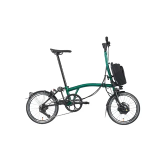 Brompton Electric P-Line Urban High Bar Folding Bike 2023 Emerald Lacquer