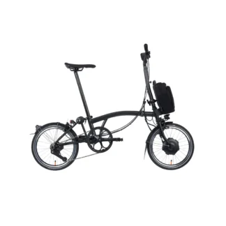 Brompton Electric P-Line Urban High Bar Folding Bike 2023 Midnight Black