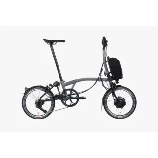 Brompton Electric P-Line Urban High Bar Folding Bike 2023 Storm Grey