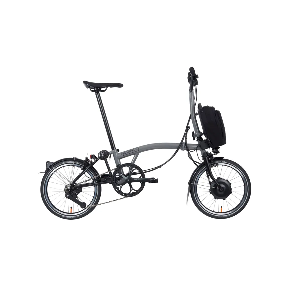 Brompton P-line Urban Medium Bar Folding Electric Bike 2022 Storm Grey