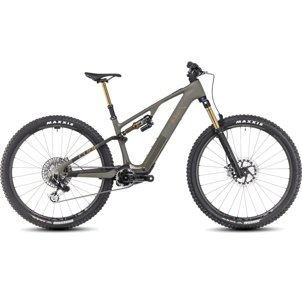 Cube AMS Hybrid One44 C:68X Super TM 400X Electric Bike 2024 Dusty Olive/Gold