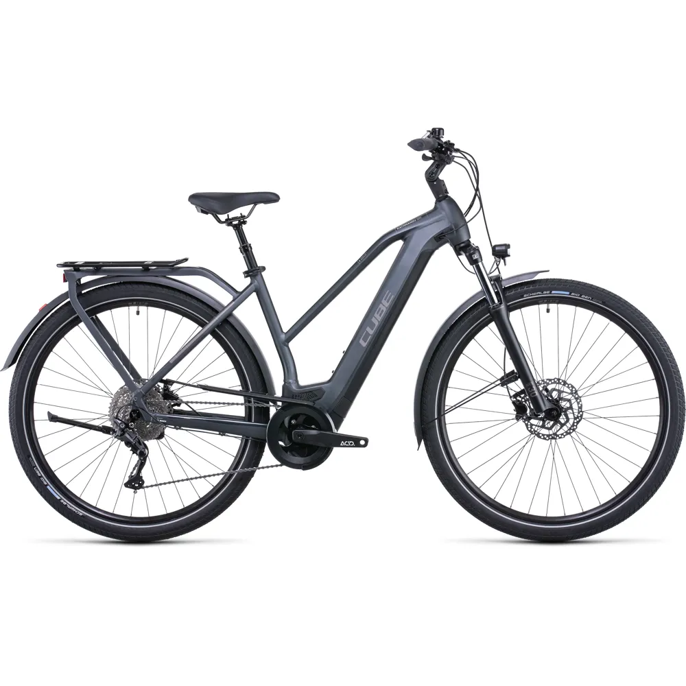 Cube Kathmandu Hybrid One 500 Trapeze Electric Bike 2022 grey n teak