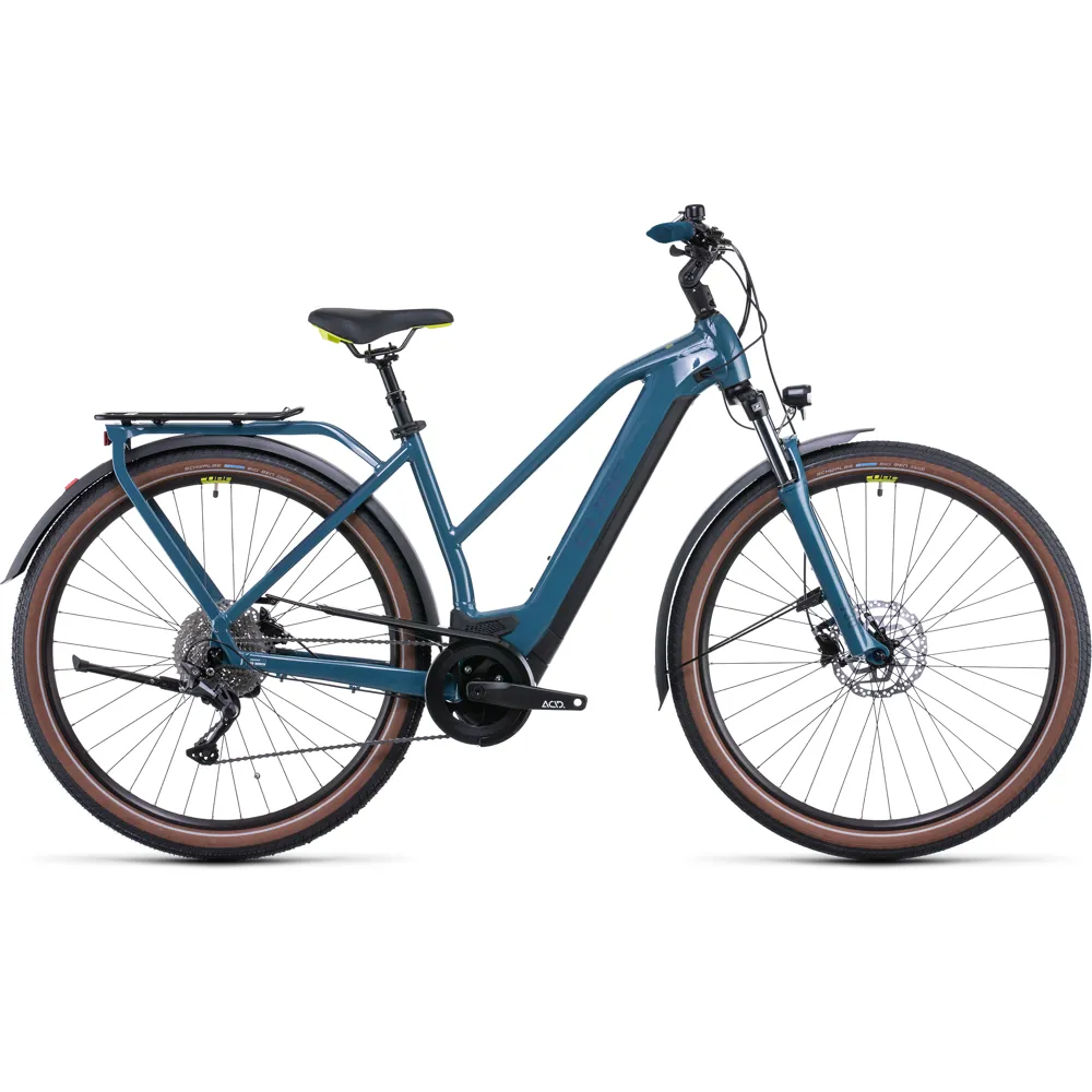 Cube Kathmandu Hybrid One 625 Trapeze Electric Bike 2022 Teal/Lime