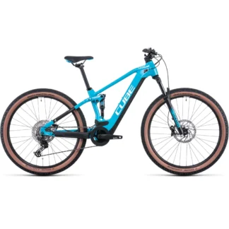 Cube Stereo Hybrid 120 Pro 625 Electric Mountain Bike 2022 Blue/White