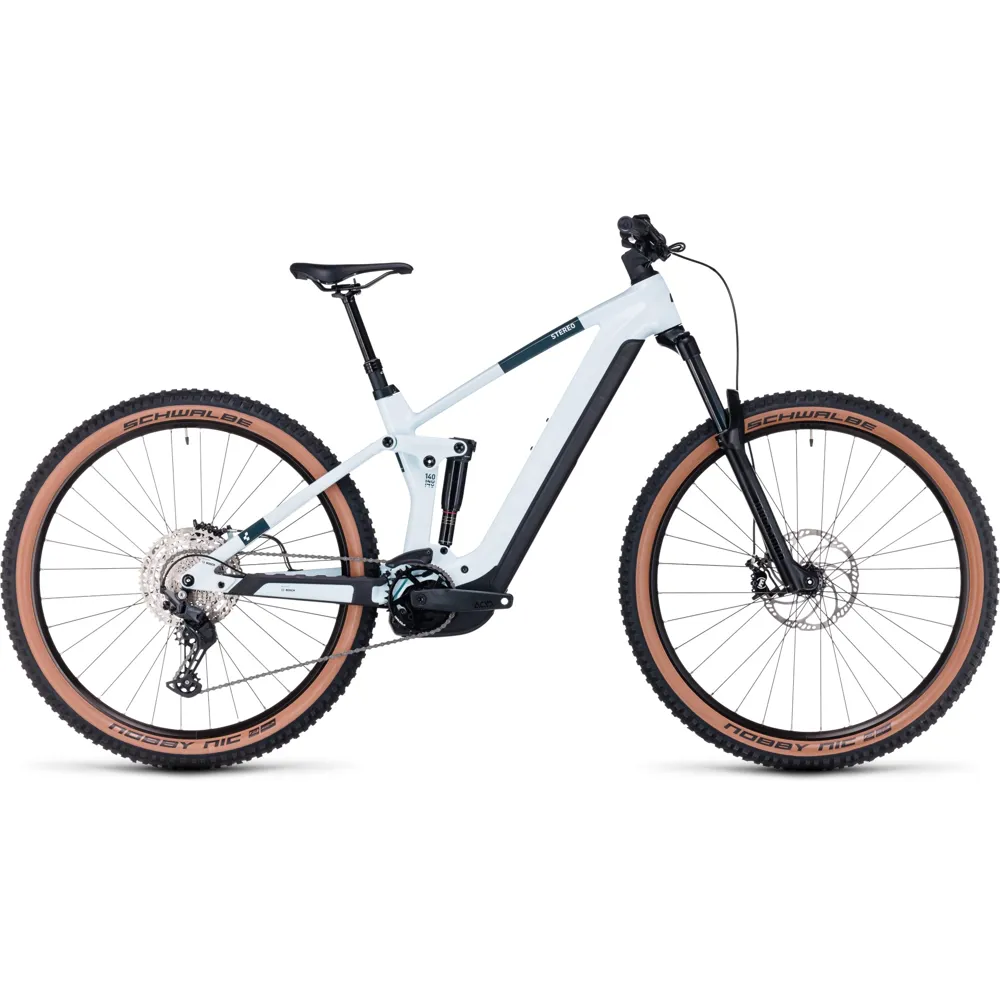 Cube Stereo Hybrid 140 HPC Pro 750 Electric Bike 2024 Frost White/Grey