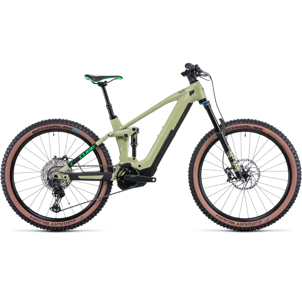 Cube Stereo Hybrid 140 HPC SL 625 Electric Mountain Bike 2022 Green