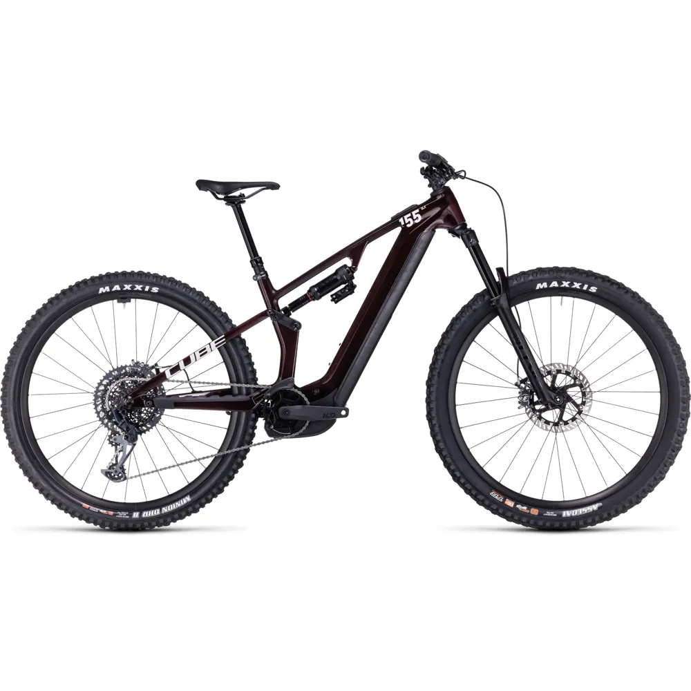Cube Stereo Hybrid One55 SLX 750 Electric Bike 2024 Liquid Red/Carbon