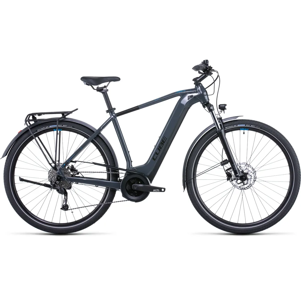 Cube Touring Hybrid One 500 Electric Bike 2022 Grey/Blue