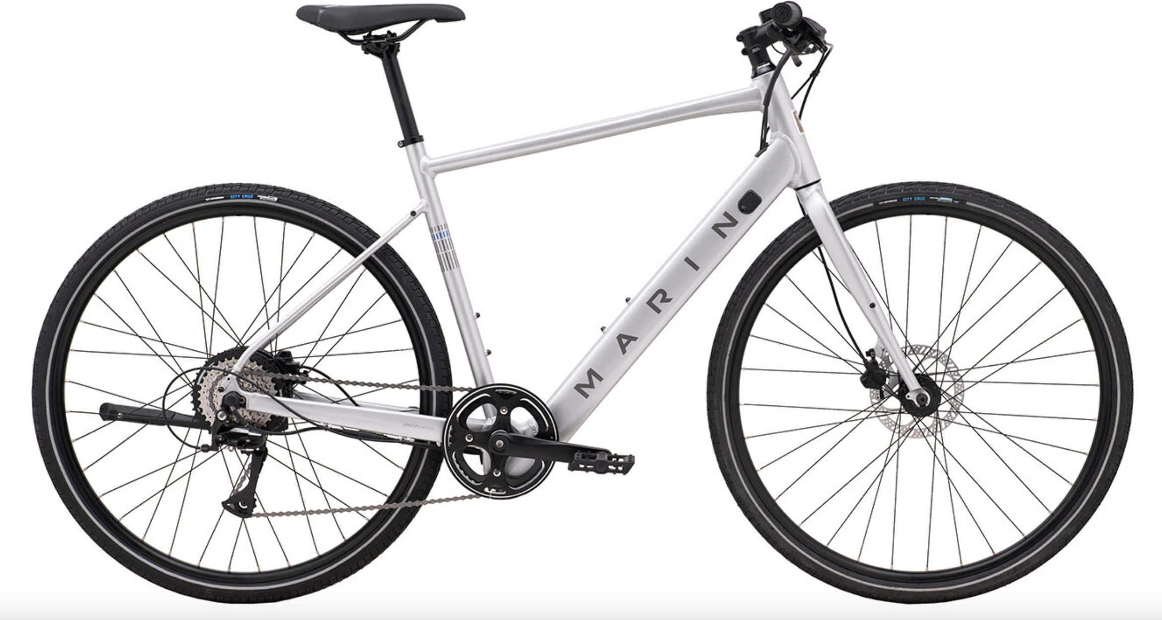Marin 2025 Fairfax E Electric Hybrid Bike L SILVER - Cycles UK