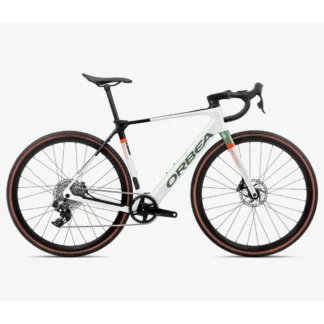 Orbea Gain M31E 1X Electric Road Bike 2023 White Chic/Metallic Green Artichoke