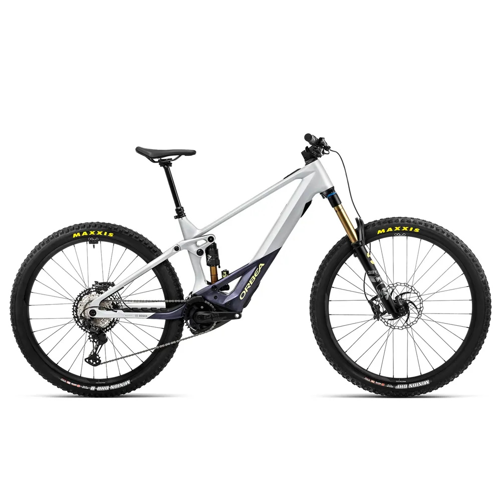 Orbea Wild M-Team Electric Mountain Bike 2023 Halo Silver/Tanzanite Carbon