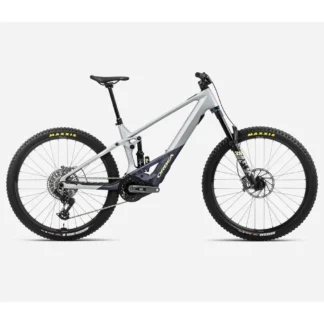 Orbea Wild M11 AXS Electric Bike 2024 Halo Silver/Tanzanite Carbon View