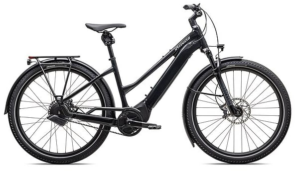 Specialized 2025 Turbo Vado 5.0 IGH Step-Through Electric Hybrid Bike M Gloss Castblack / Satin Silver Reflective - Cycles UK