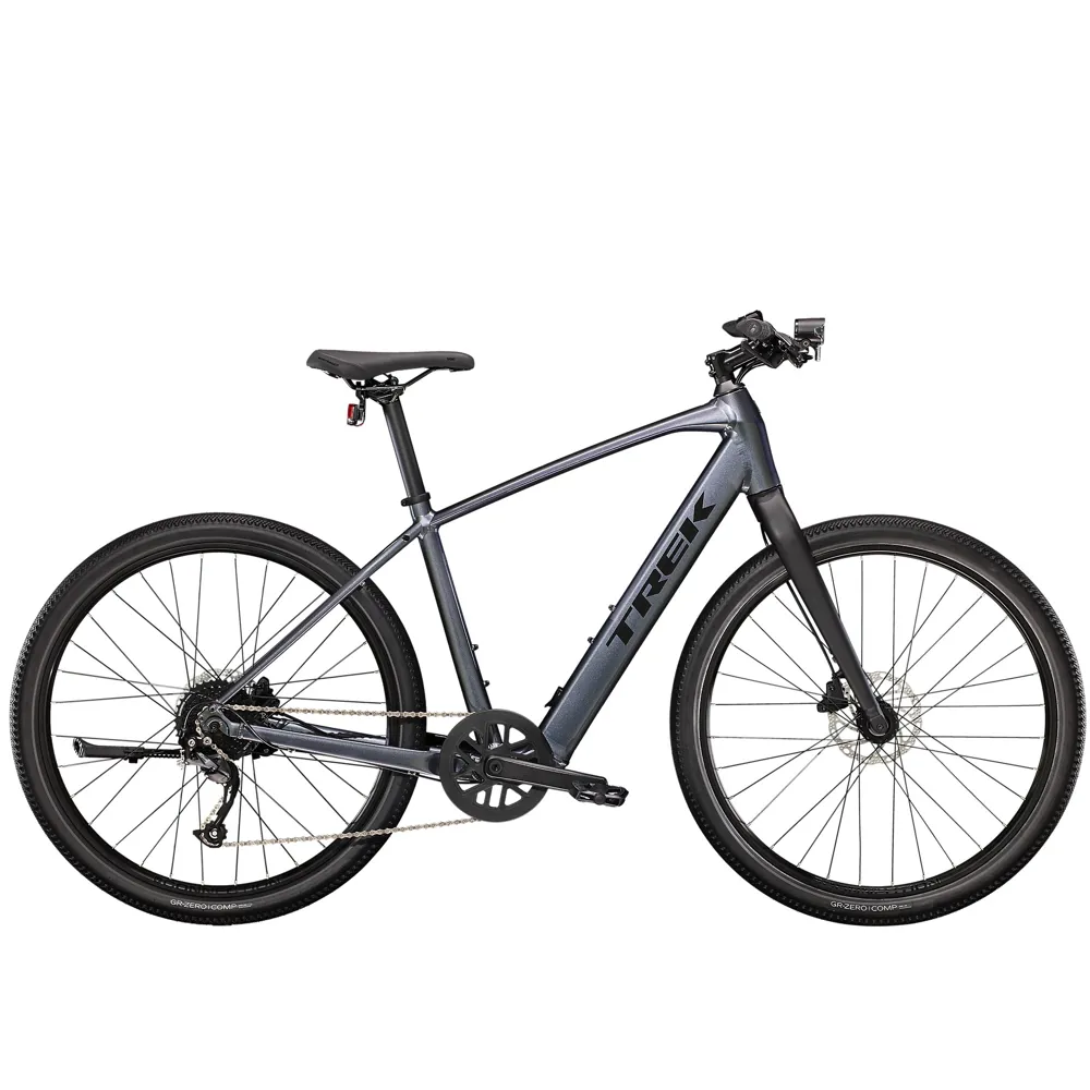Trek Dual Sport+ 2 Electric Hybrid Bike Galactic Grey