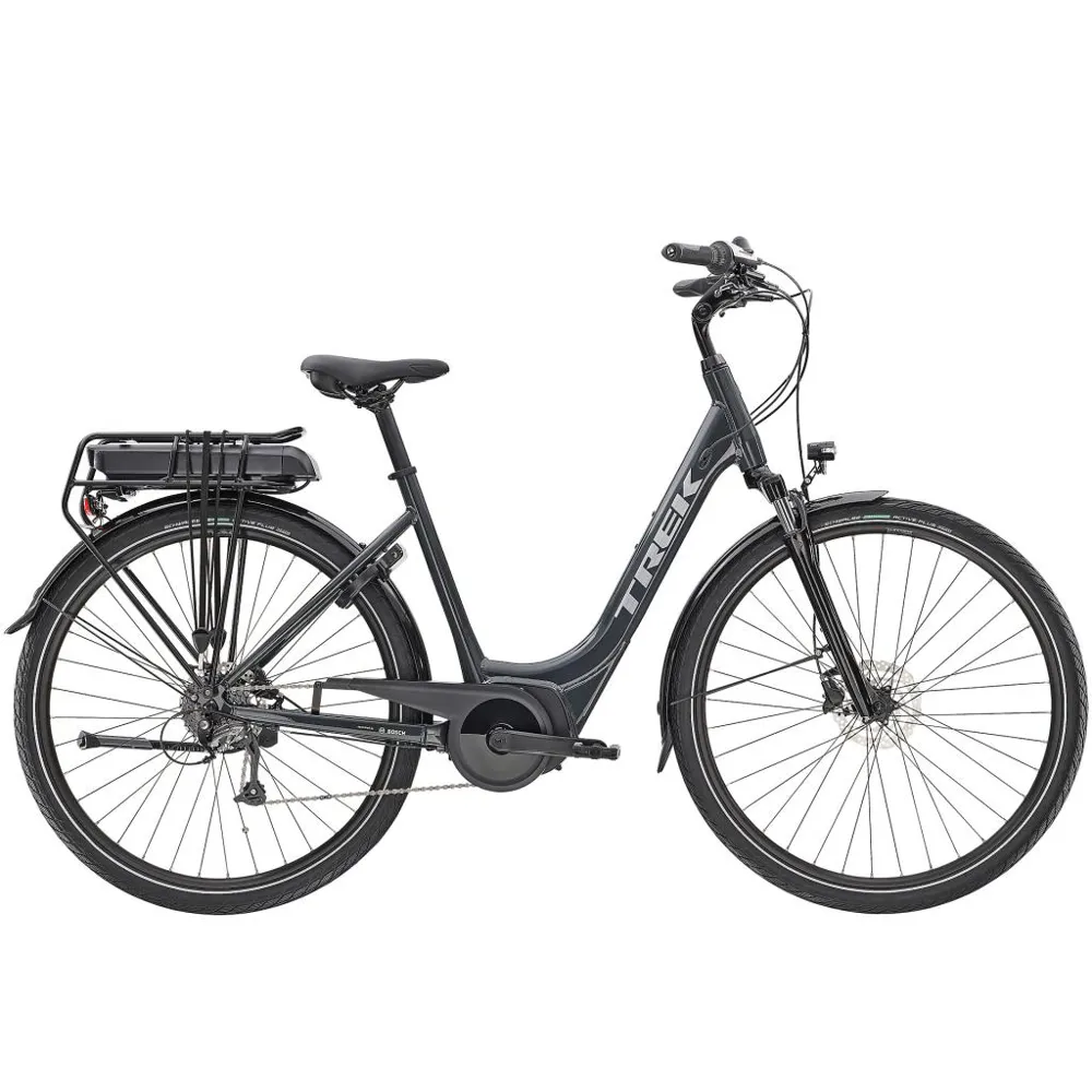 Trek Verve+ 1 Lowstep 500wh Electric Bike 2022 Solid Charcoal