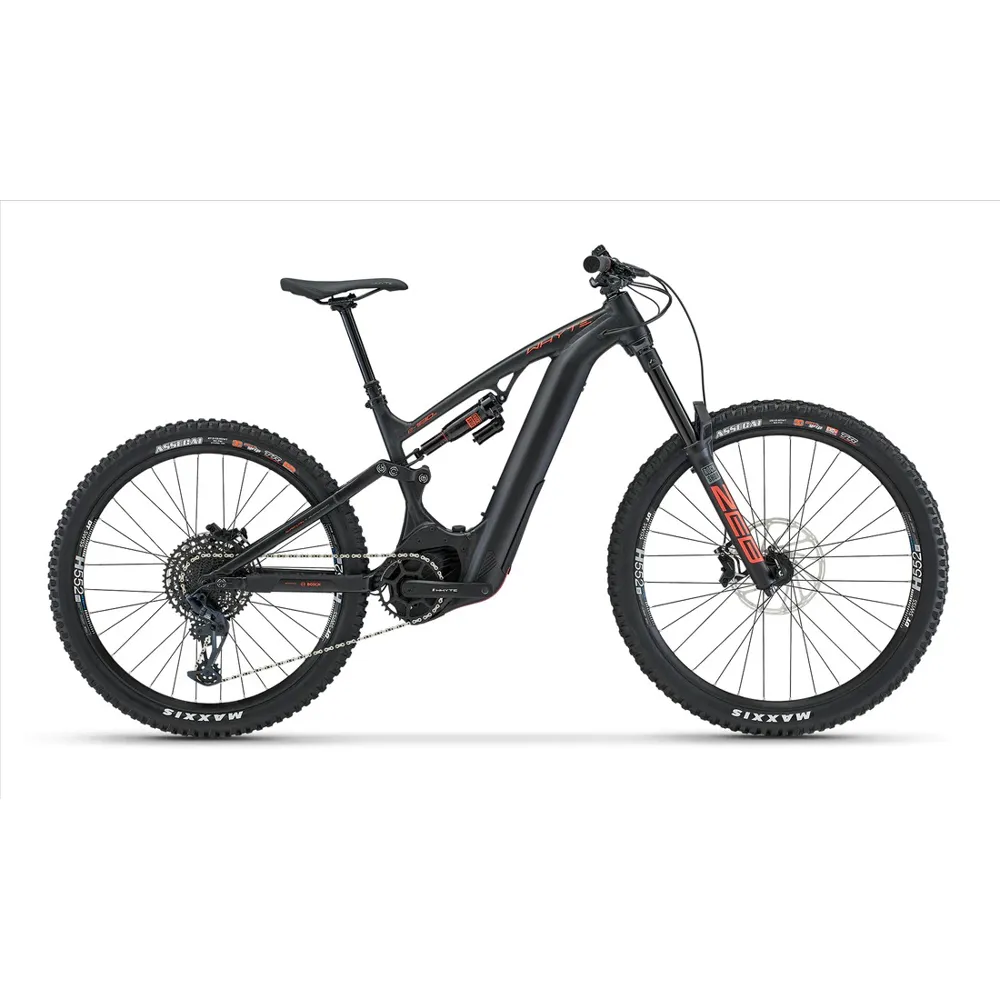 Whyte E-180 S MX Super Enduro Electric Bike 2023 Matte Black/Chilli/Grey